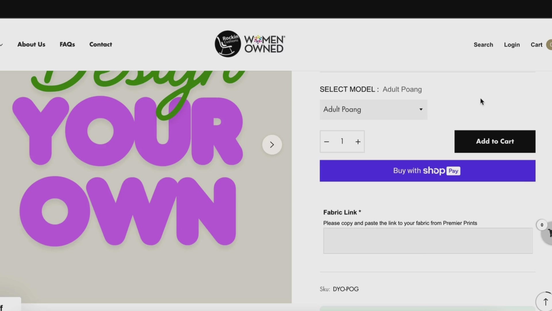 Design Your Own – IKEA Skruvsta Made with Your Choice of Fabric